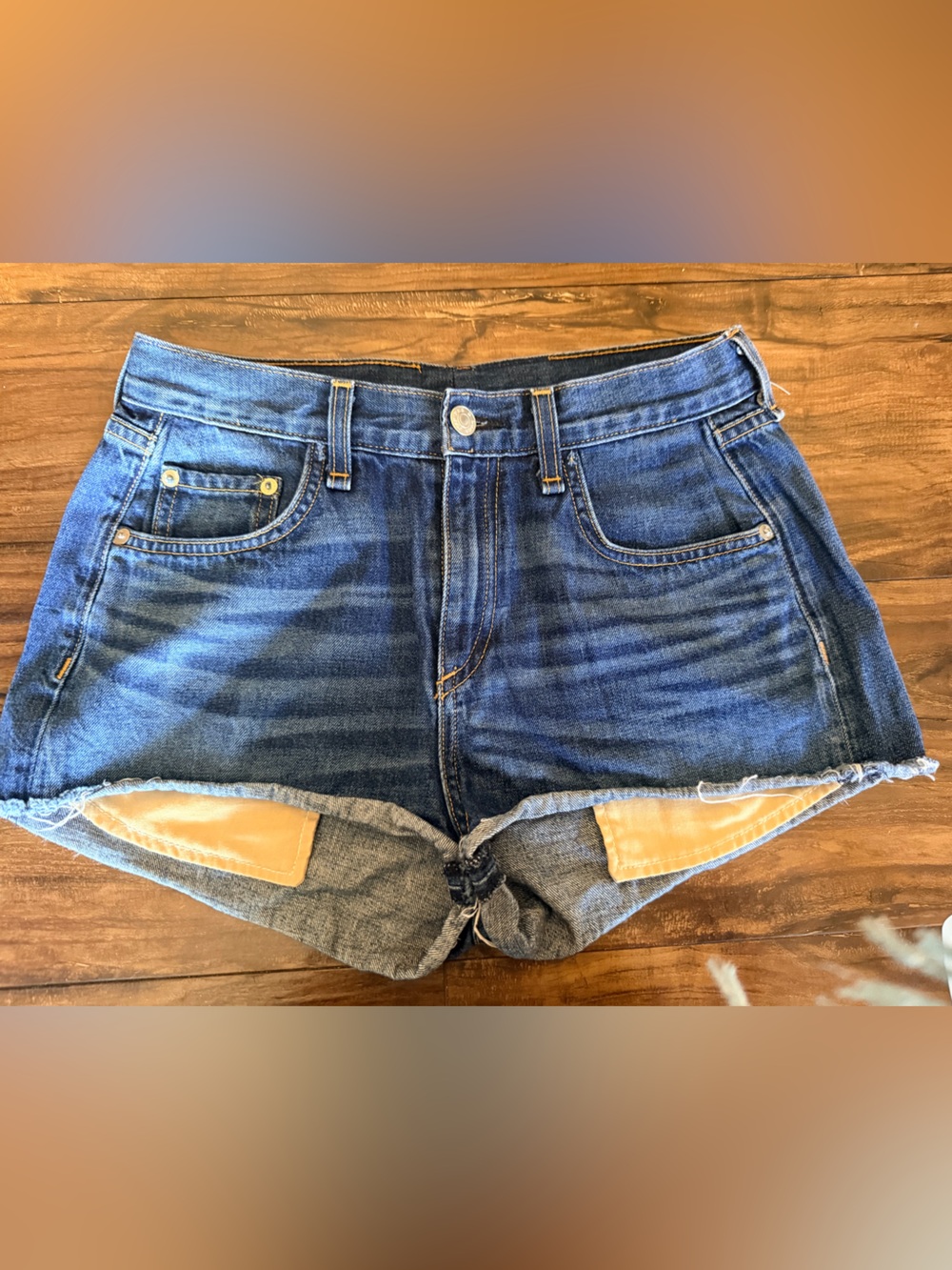 Rag & bone Classic Dark Blue Denim Cutoff Shorts